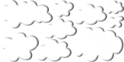 Bedroom Cloud Decals With 3d Shadow Effect
