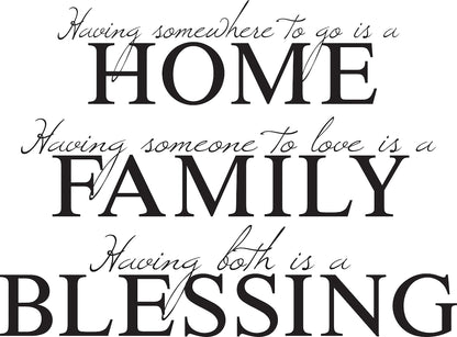 Family Blessing Wall Decal