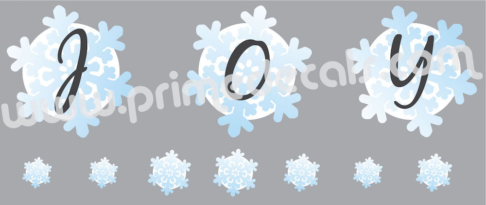 Joy Snowflake Decal Set