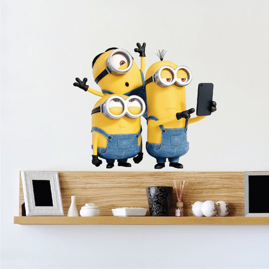 Yellow Cartoon Character Wall Decal