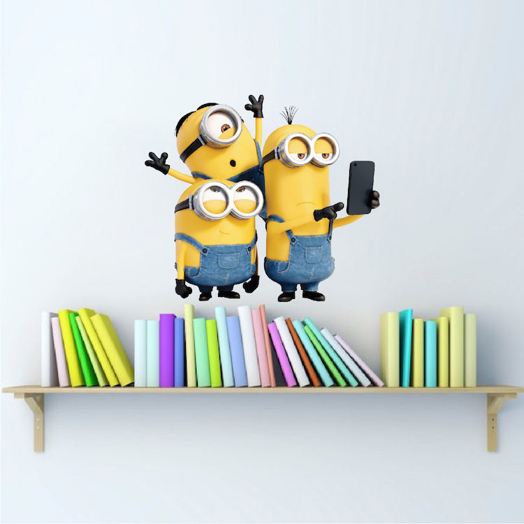 Yellow Cartoon Character Wall Decal