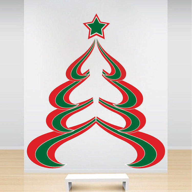 Abstract Christmas Tree Decal
