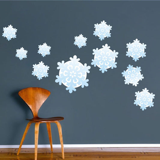 Snowflake & Snowball Decal Set