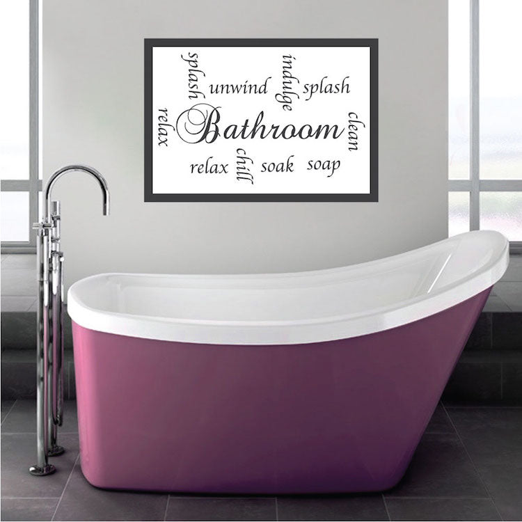 Relax & Unwind Bathroom Wall Decal