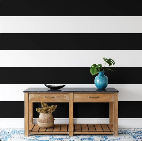 Black 6-Inch Wall Stripe Roll