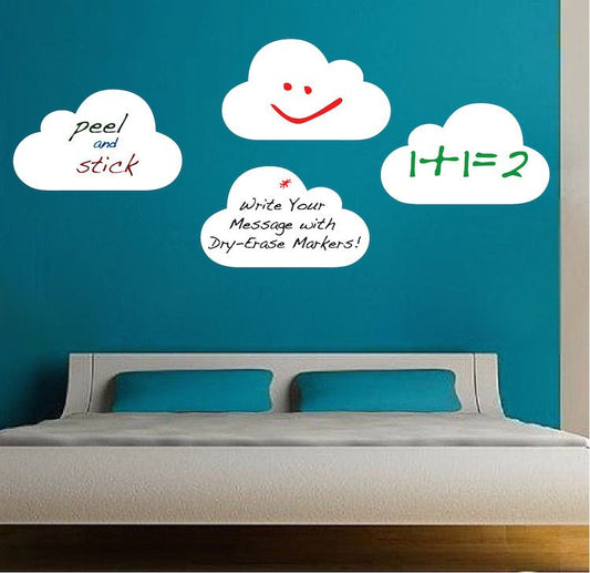 Writable Cloud Dry Erase Wall Decals