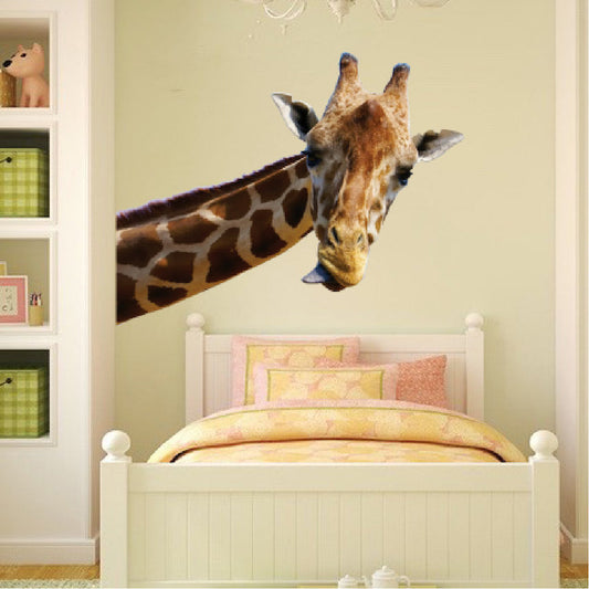 Leaning Giraffe Wall Decal