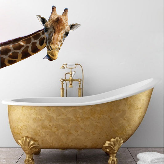 Leaning Giraffe Wall Decal