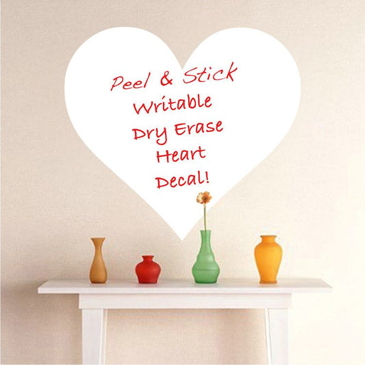 Heart Dry Erase Wall Decal