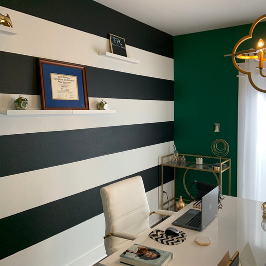 Black 6-Inch Wall Stripe Roll