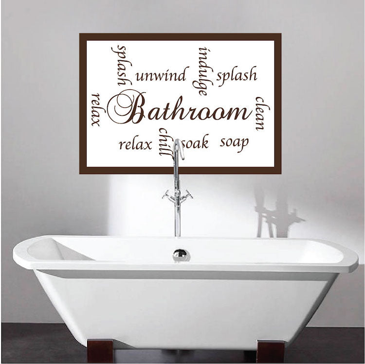 Relax & Unwind Bathroom Wall Decal