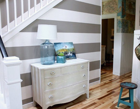 White 6-Inch Wall Stripe Roll